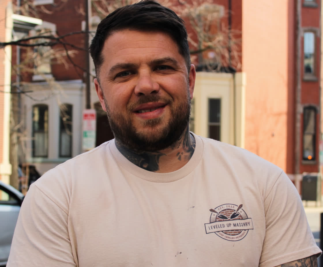 Travis, owner of Leveled Up Masonry